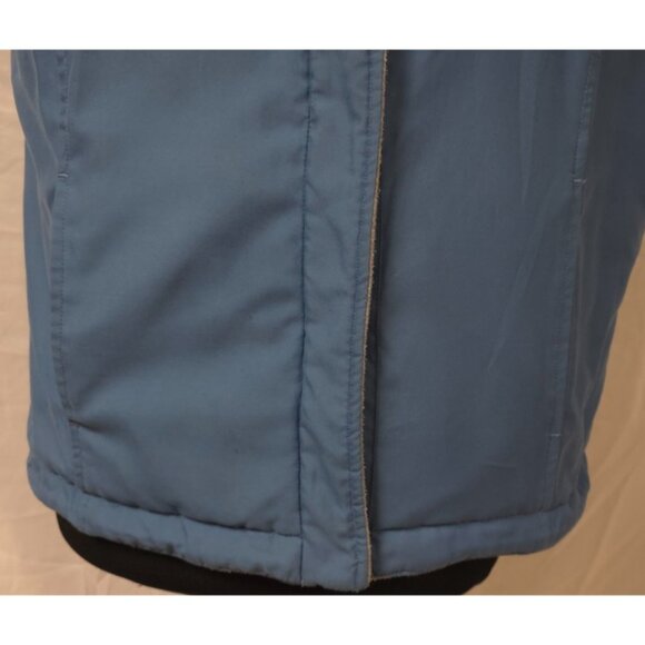 Tommy Hilfiger Mens XL Blue Grey Reversable Full Zip Fleece Logo Flag Hike Vest - Picture 6 of 16